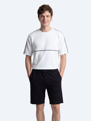 Kip Ekru Düz T-Shirt