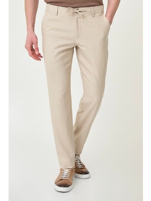 MCR Kırçıllı Slim Fit İpli Beli Lastikli Erkek Pantolon