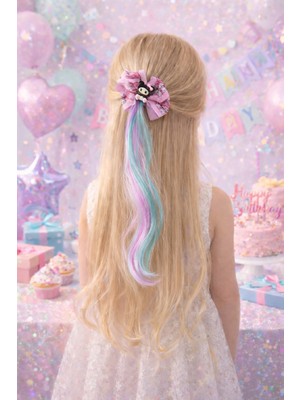 Vitrinmixmini Kuromi Figürlü Kız Çocuk Saç Tokası | Pastel Renkli Uzun Saç Aksesuarı