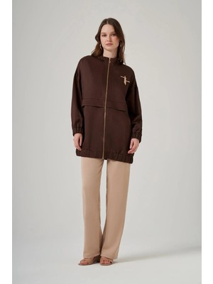 Nuss  Taş Işlemeli  Kap - 6043 Kahve