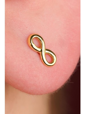 Fiyonk Kuyumculuk 14 Ayar Altın Sonsuzluk Küpe Erkek