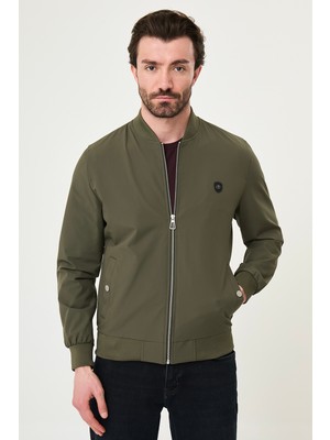 MCR Düz Slim Fit Hakim Yaka Beli Lastikli Erkek Mont