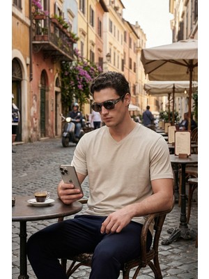 Buratti Pamuklu Slim Fit V Yaka T Shirt Erkek T Shirt 5902719
