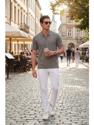 Buratti Pamuklu Regular Fit Düğmeli Polo Yaka T Shirt Erkek Polo Yaka T Shirt 5902127