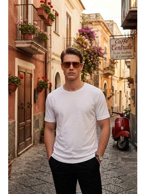 Buratti Pamuklu Regular Fit Bisiklet Yaka T Shirt Erkek T Shirt 5904074