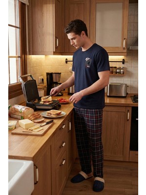 Buratti Pamuklu Regular Fit Baskılı Pijama Takımı Erkek Pijama Takımı 6096165