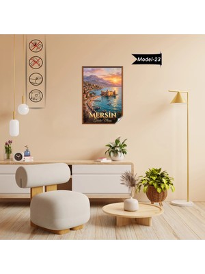 Akıllı Kağıt Türkiye Iller Tablo - Poster Mersin (Model-23)