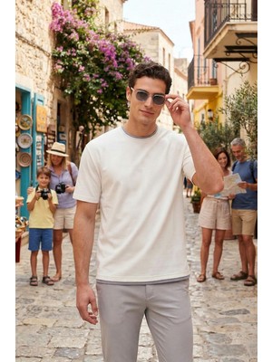 Buratti Regular Fit Bisiklet Yaka Oysho Kumaş T Shirt Erkek T Shirt 5904091