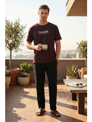 Buratti Pamuklu Regular Fit Baskılı Pijama Takımı Erkek Pijama Takımı 6096160