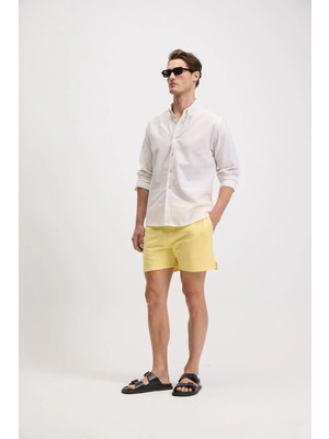 Grimelange HAUSE Erkek Bağlamalı Regular Sarı Şort