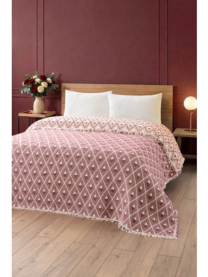 Denizli Concept Piramit Müslin Yorgan/Yatak Örtüsü Bordo