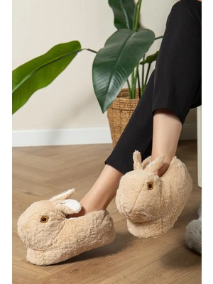 Kadın Hayvan Figürlü Ev Ayakkabısı, Kadın Hayvan Figürlü Panduf, Kadın Ev Içi Peluş Ayakkabı