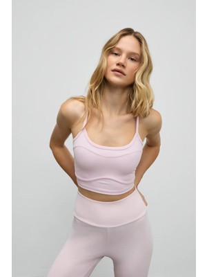 Urban Beat GROVIX Kadın Yumuşak Ve Esnek Dokulu Sırtı Halter Göğüs Pedli Askılı Pembe Spor Sütyeni