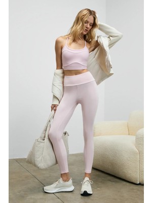 Urban Beat Vyneora Kadın Pembe Esnek ve Yumuşak Dokulu Tayt Slim Kalıp ile Casual Kullanım İçin