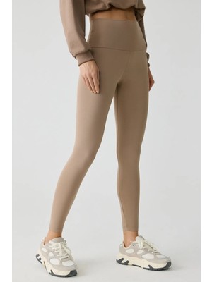 Urban Beat Larısa Kadın Toplayıcı Küçük Baskı Detaylı Vizon Tayt