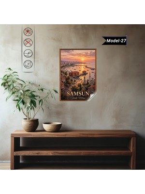 Akıllı Kağıt Türkiye Iller Tablo - Poster Samsun (Model-27)