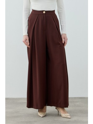 Merwish Dixi Krep Pantolon 1652 Acı Kahve