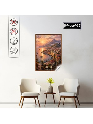 Akıllı Kağıt Türkiye Iller Tablo - Poster Ordu (Model-25)