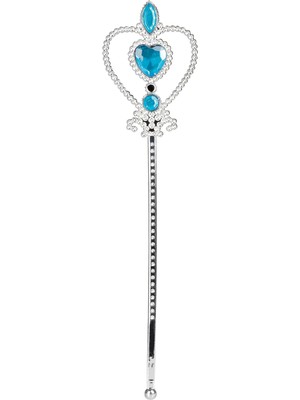 TE Dükkan Buğz Mavi Renk Kalp Işlemeli Karlar Ülkesi Elsa Asası - Buğz