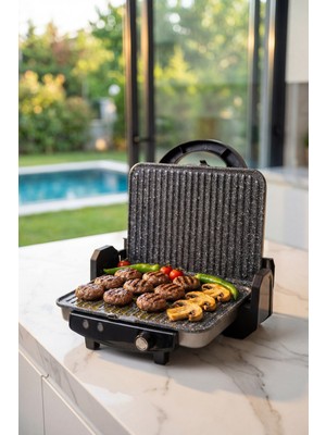 Acar Ultimate Pro Pressio Izgara ve Tost Makinesi Inox - 1800 W