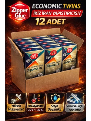 TE Dükkan Buğz Zipper Glue Ikiz Iran Yapıştırıcısı 12 Adet A+B Çift Bileşenli Epoksi Güçlü Metal Plastik Cam Seramik Yapıştırıcı