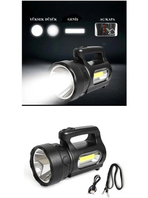 TE Dükkan Buğz Profesyonel Ultra Güçlü LED El Feneri - Yüksek Performanslı 900 Lümen Aydınlatma