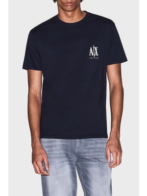 Armani Exchange % 100 Pamuk Regular Fit Bisiklet Yaka T Shirt Erkek T Shirt XM000365 AF12308 UB101