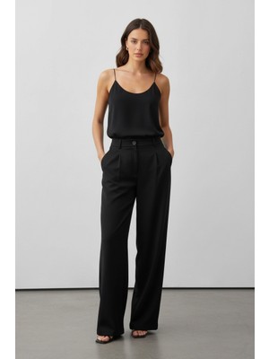 Masttoon Premium Siyah Palazzo Pantolon