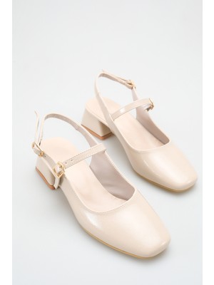 ich1one Palermo Kadın Yanki Topuklu Babet Ayakkabı – 5 cm Topuk, Günlük ve Ofis Şıklığı 1111 IC1111YANKİ