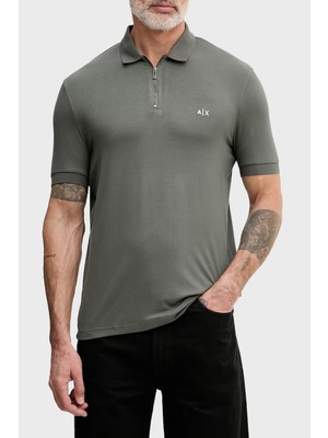Armani Exchange Pamuklu Regular Fit Yarım Fermuarlı Polo Erkek Polo XM002372 AF21936 U8144
