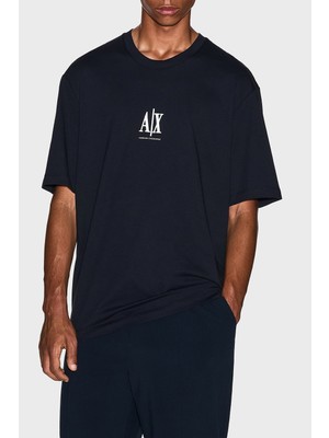 Armani Exchange % 100 Pamuk Regular Fit Bisiklet Yaka T Shirt Erkek T Shirt XM000363 AF12308 UB101