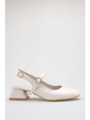 ich1one Palermo Kadın Rugan Topuklu Babet Ayakkabı – 5 cm Topuk, Günlük ve Ofis Şıklığı 1111 IC1111RUGAN