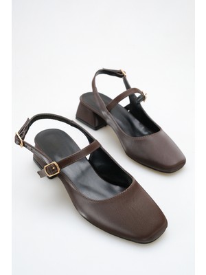 ich1one Palermo Kadın Fergison Topuklu Babet Ayakkabı – 5 cm Topuk, Günlük ve Ofis Şıklığı 1111 IC1111FERGİSON