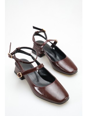 ich1one Mary Jane Kadın Yanki Topuklu Babet Ayakkabı – 5 cm Topuk, Günlük ve Ofis Şıklığı 1112 IC1112YANKİ