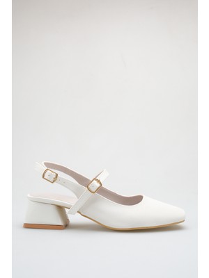 ich1one Palermo Kadın Fergison Topuklu Babet Ayakkabı – 5 cm Topuk, Günlük ve Ofis Şıklığı 1111 IC1111FERGİSON