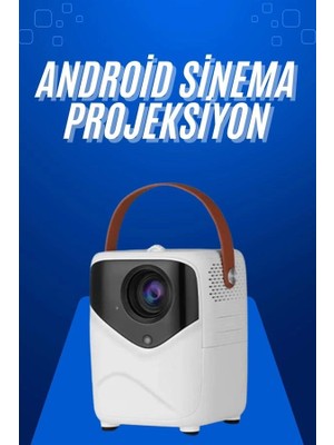 TE Dükkan Buğz Hd Ayaklı Portatif Projeksiyon Cihazı Android Işlemcili Sinema Projektörü - Buğz