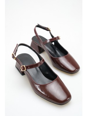 ich1one Palermo Kadın Yanki Topuklu Babet Ayakkabı – 5 cm Topuk, Günlük ve Ofis Şıklığı 1111 IC1111YANKİ