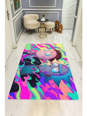 Dolce Mariee Modern Dijital Baskı Kaymaz Taban Çocuk ve Genç Odası Halısı H0460