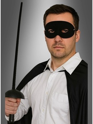 TE Dükkan Buğz Zorro Kostüm Plastik Aksesuar Seti – Maske ve Kılıç (67 Cm) - Buğz