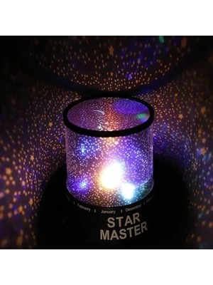 TE Dükkan Buğz Star Master Pilli Gökyüzü Projeksiyonlu LED Renkli Yıldızlı Tavan Işık Yansıtma Gece Lambası ( Buğz )