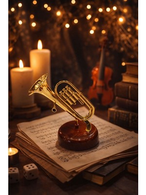 Seymen Bıçakçılık Trompet Tasarımlı Nostaljik Müzik Kutusu – Dekoratif Masa Üstü Müzik Kutusu | Hediyelik Müzik Kutusu