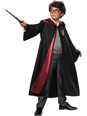 TE Dükkan Buğz Harry Potter Gryffindor Cübbe Çocuk Boy - Harry Potter Kostümü 5-6 Yaş - Buğz