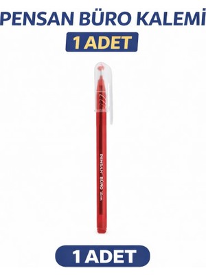 TE Dükkan Buğz Pensan Büro 2270 Kırmızı Tükenmez Kalem 1.0 mm Medium Yerli Üretim 1 Adet
