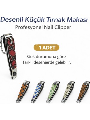 TE Dükkan Buğz Profesyonel Küçük Tırnak Makası Desenli Nail Clipper 1 Adet