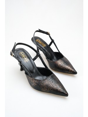 ich1one Imola Kadın Yılan Topuklu Babet Ayakkabı – 5 cm Topuk, Günlük ve Ofis Şıklığı 1115 1115YILAN