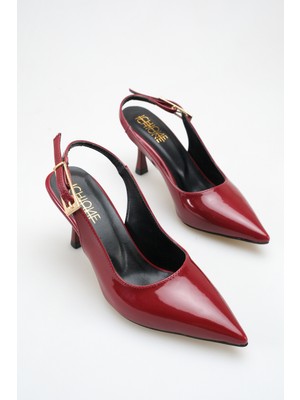 ich1one Rimini Kadın Rugan Topuklu Babet Ayakkabı – 5 cm Topuk, Günlük ve Ofis Şıklığı 1119 IC1119RUGAN