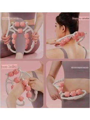Moresun Buğz Selülit Masaj Aleti 9 Tekerlekli Lenf Drenaj Rulosu
