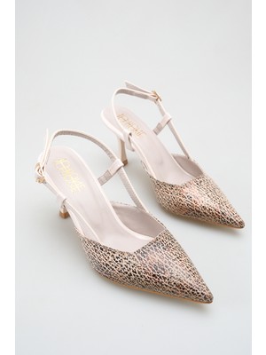 ich1one Imola Kadın Yılan Topuklu Babet Ayakkabı – 5 cm Topuk, Günlük ve Ofis Şıklığı 1115 1115YILAN