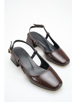 ich1one Cenova Kadın Yanki Topuklu Babet Ayakkabı – 5 cm Topuk, Günlük ve Ofis Şıklığı 1113 IC1113YANKİ