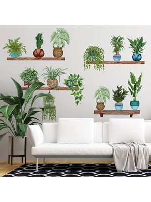 Moresun Buğz Tropikal Bitkiler Duvar Stickerı Model B
